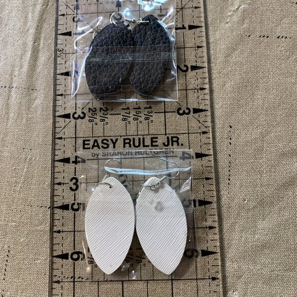 Faux Leather Earrings - Picture 3 of 7